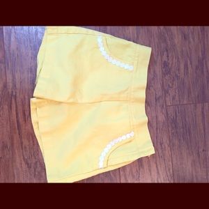 Janie and Jack Girls Size 10 Yellow Shorts